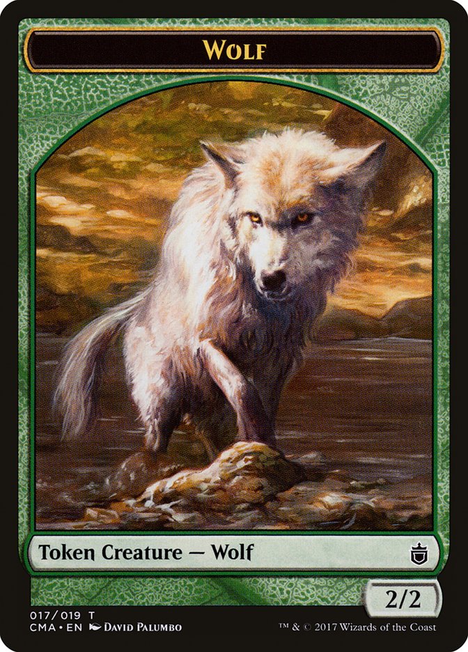 Wolf Token (017/019) [Commander Anthology Tokens] | Dragon's Lair Comics and Fantasy Houston TX