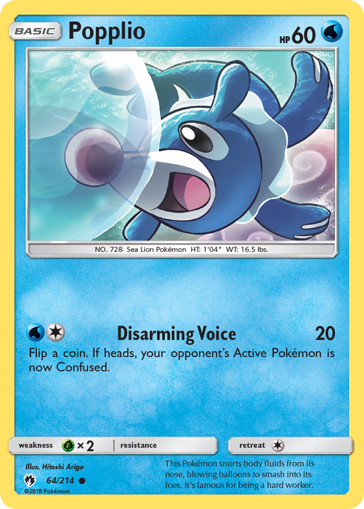 Popplio (64/214) [Sun & Moon: Lost Thunder] | Dragon's Lair Comics and Fantasy Houston TX