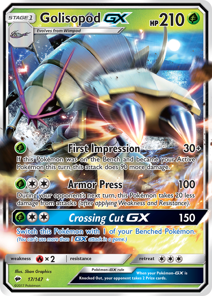 Golisopod GX (17/147) [Sun & Moon: Burning Shadows] | Dragon's Lair Comics and Fantasy Houston TX