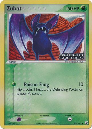 Zubat (88/113) (Stamped) [EX: Delta Species] | Dragon's Lair Comics and Fantasy Houston TX