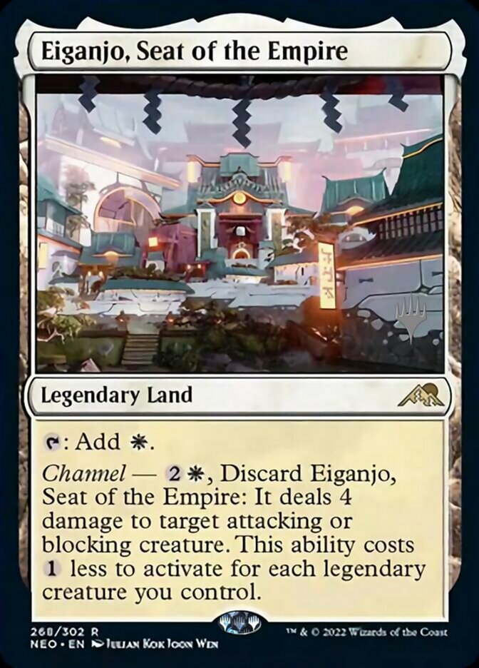 Eiganjo, Seat of the Empire (Promo Pack) [Kamigawa: Neon Dynasty Promos] | Dragon's Lair Comics and Fantasy Houston TX