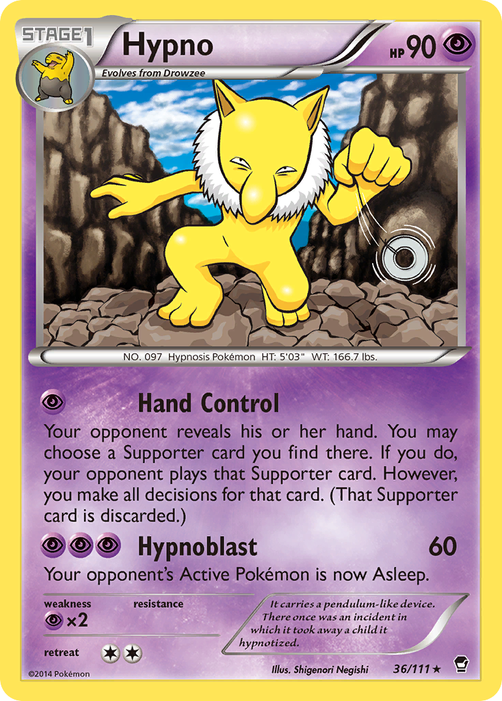 Hypno (36/111) [XY: Furious Fists] | Dragon's Lair Comics and Fantasy Houston TX