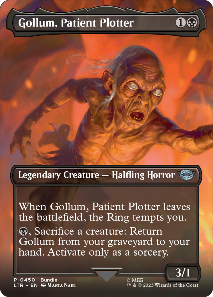 Gollum, Patient Plotter (Borderless Alternate Art) [The Lord of the Rings: Tales of Middle-Earth] | Dragon's Lair Comics and Fantasy Houston TX