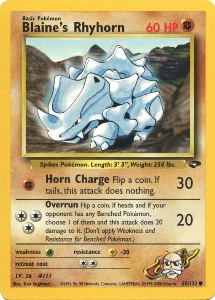 Blaine's Rhyhorn (65/132) [Gym Challenge Unlimited] | Dragon's Lair Comics and Fantasy Houston TX