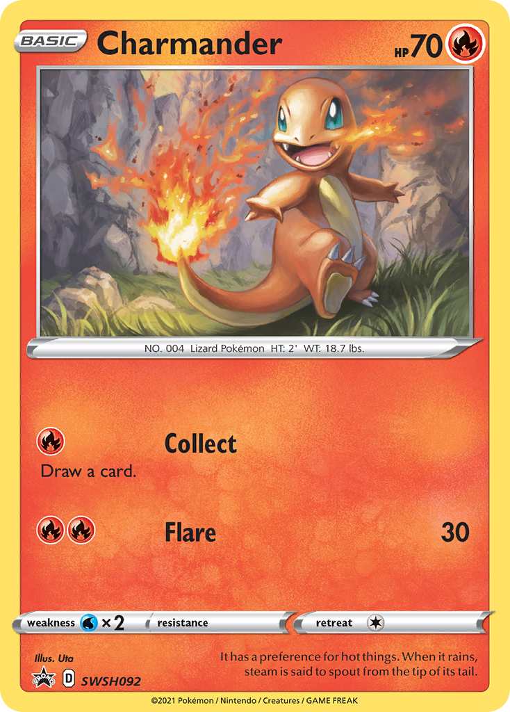 Charmander (SWSH092) [Sword & Shield: Black Star Promos] | Dragon's Lair Comics and Fantasy Houston TX