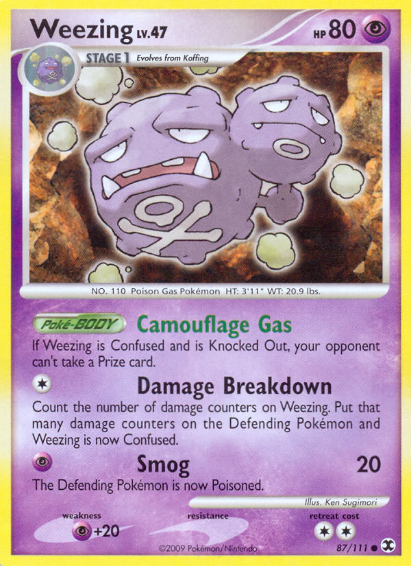 Weezing (87/111) [Platinum: Rising Rivals] | Dragon's Lair Comics and Fantasy Houston TX