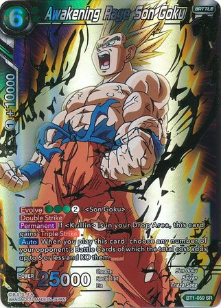 Awakening Rage Son Goku (BT1-059) [Galactic Battle] | Dragon's Lair Comics and Fantasy Houston TX