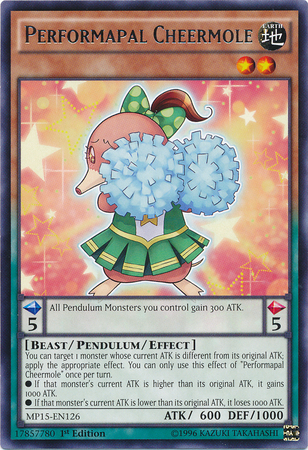 Performapal Cheermole [MP15-EN126] Rare | Dragon's Lair Comics and Fantasy Houston TX