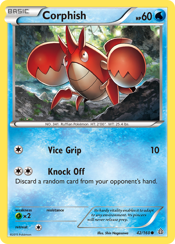 Corphish (42/160) [XY: Primal Clash] | Dragon's Lair Comics and Fantasy Houston TX