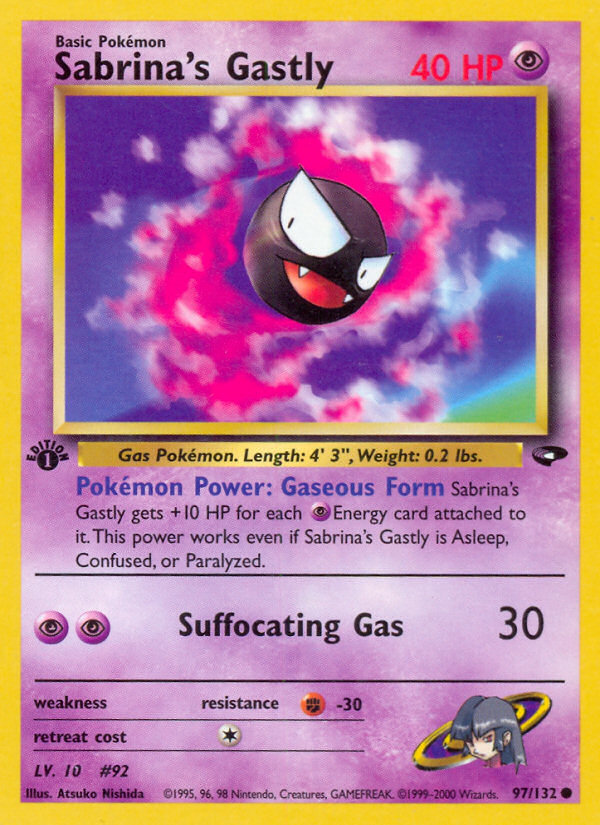 Sabrina's Gastly (97/132) [Gym Challenge 1st Edition] | Dragon's Lair Comics and Fantasy Houston TX