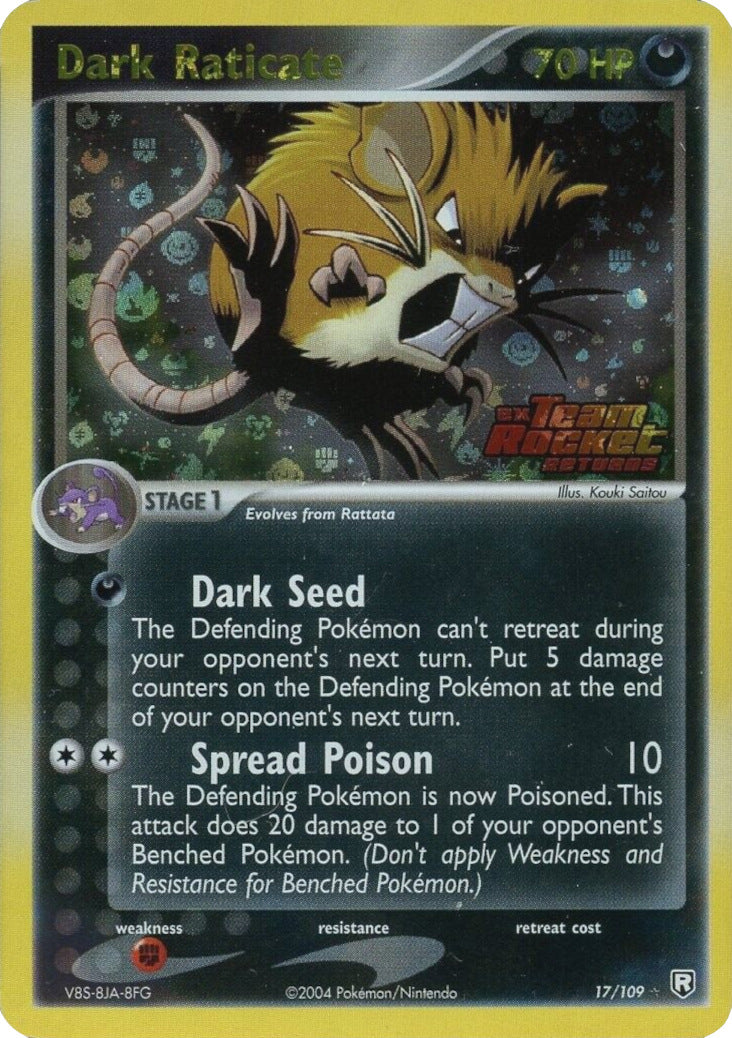 Dark Raticate (17/109) (Stamped) [EX: Team Rocket Returns] | Dragon's Lair Comics and Fantasy Houston TX