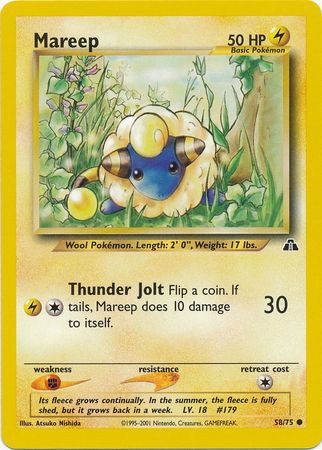 Mareep (58/75) [Neo Discovery Unlimited] | Dragon's Lair Comics and Fantasy Houston TX