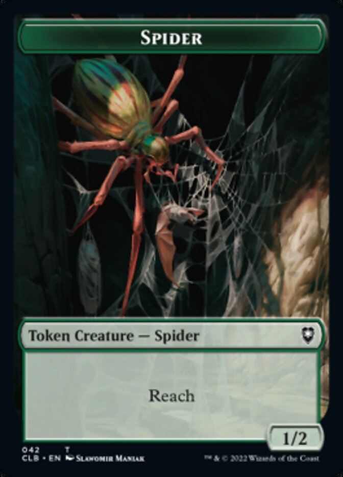 Spider // Insect Double-Sided Token [Commander Legends: Battle for Baldur's Gate Tokens] | Dragon's Lair Comics and Fantasy Houston TX