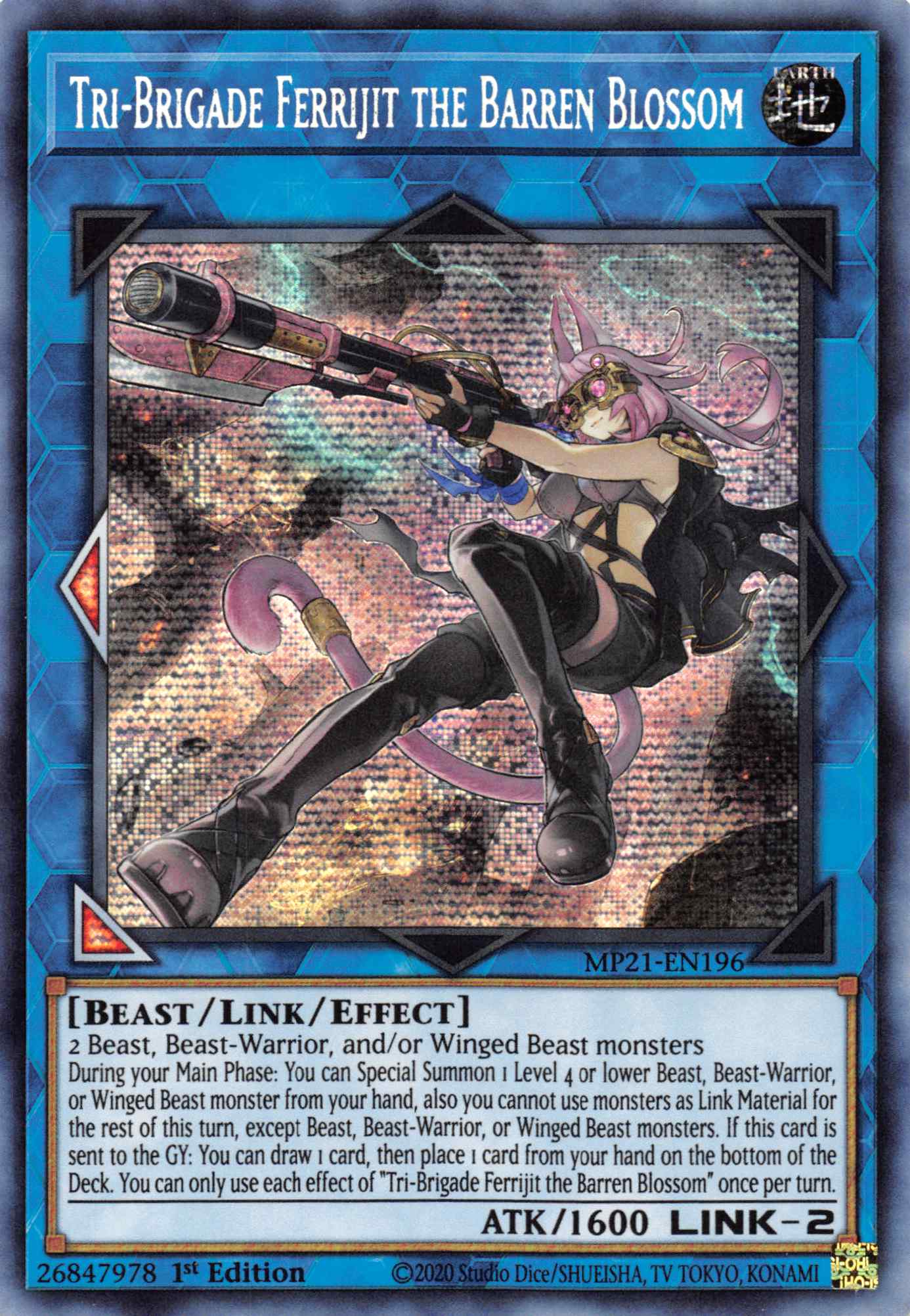 Tri-Brigade Ferrijit the Barren Blossom [MP21-EN196] Prismatic Secret Rare | Dragon's Lair Comics and Fantasy Houston TX