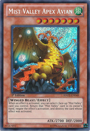 Mist Valley Apex Avian [HA02-EN049] Secret Rare | Dragon's Lair Comics and Fantasy Houston TX