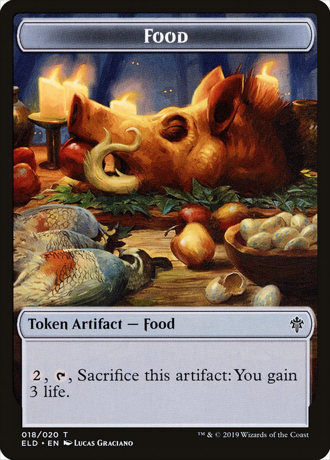 Boar // Food (18) Double-Sided Token [Throne of Eldraine Tokens] | Dragon's Lair Comics and Fantasy Houston TX