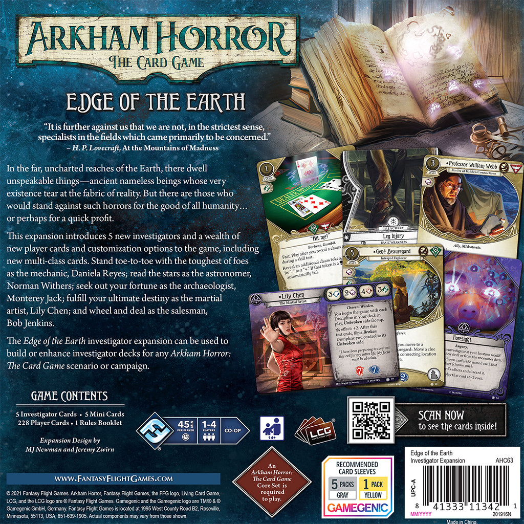 Arkham Horror LCG: At the Edge of the Earth Investigator Expansion | Dragon's Lair Comics and Fantasy Houston TX