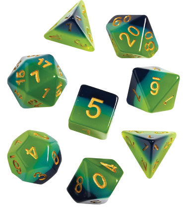 Sirius Dice Translucent Blue/Green Poly 7 Set | Dragon's Lair Comics and Fantasy Houston TX