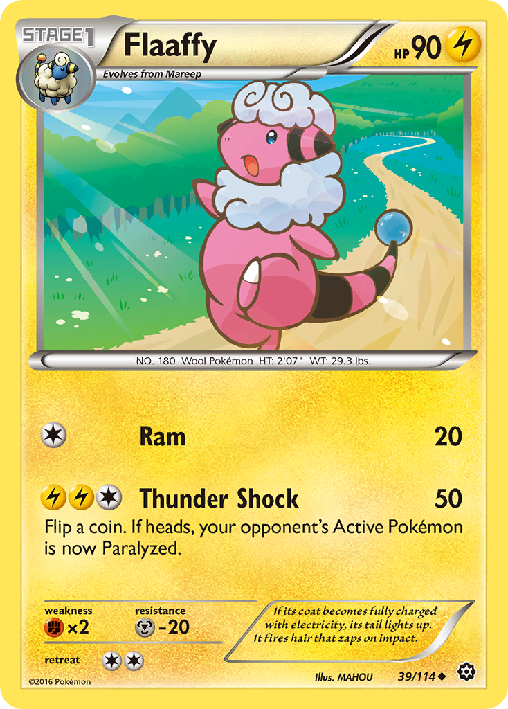 Flaaffy (39/114) [XY: Steam Siege] | Dragon's Lair Comics and Fantasy Houston TX