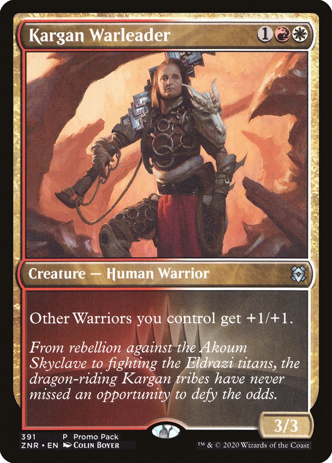 Kargan Warleader (Promo Pack) [Zendikar Rising Promos] | Dragon's Lair Comics and Fantasy Houston TX