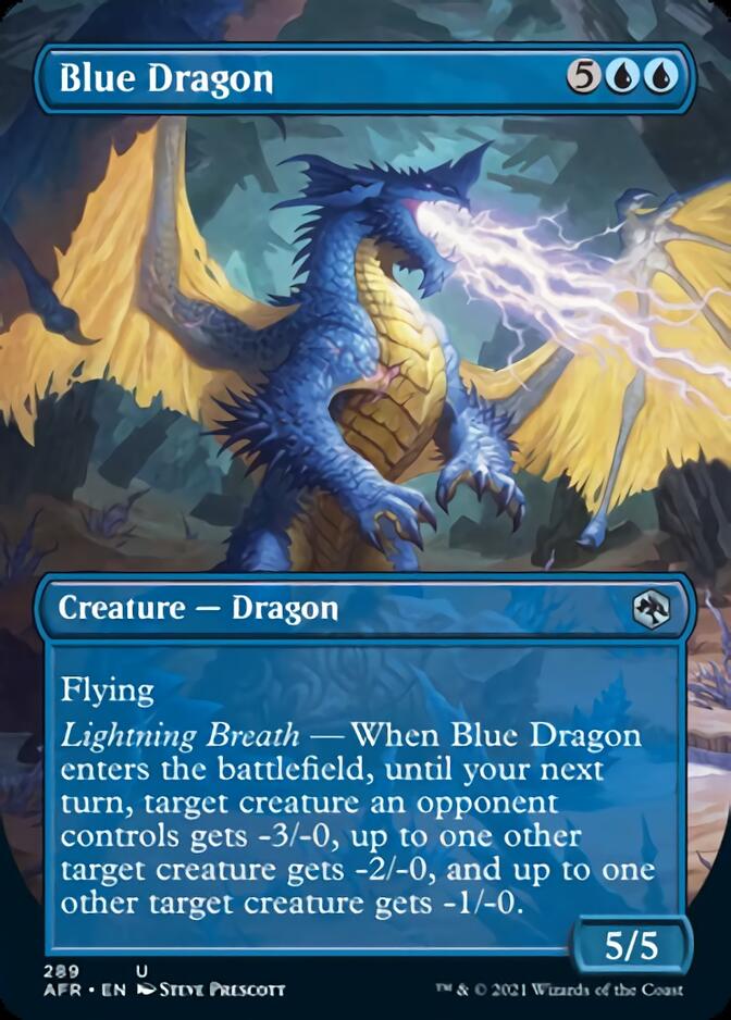 Blue Dragon (Borderless Alternate Art) [Dungeons & Dragons: Adventures in the Forgotten Realms] | Dragon's Lair Comics and Fantasy Houston TX