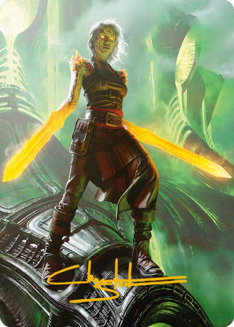 Nahiri, the Unforgiving Art Card (Gold-Stamped Signature) [Phyrexia: All Will Be One Art Series] | Dragon's Lair Comics and Fantasy Houston TX