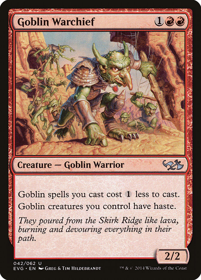 Goblin Warchief (Elves vs. Goblins) [Duel Decks Anthology] | Dragon's Lair Comics and Fantasy Houston TX