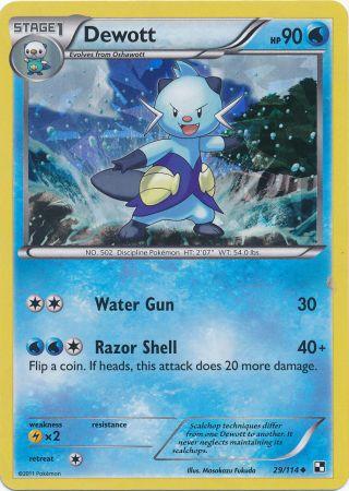 Dewott (29/114) (Cracked Ice Holo) [Black & White: Base Set] | Dragon's Lair Comics and Fantasy Houston TX