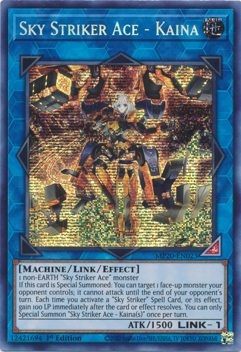 Sky Striker Ace - Kaina [MP20-EN023] Prismatic Secret Rare | Dragon's Lair Comics and Fantasy Houston TX