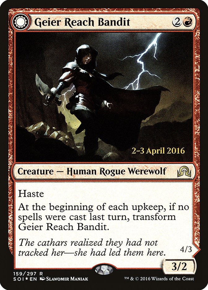 Geier Reach Bandit // Vildin-Pack Alpha [Shadows over Innistrad Prerelease Promos] | Dragon's Lair Comics and Fantasy Houston TX