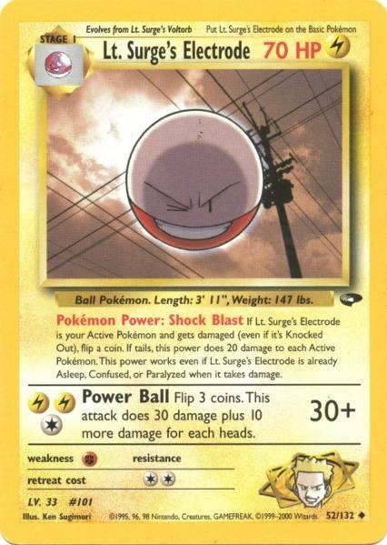 Lt. Surge's Electrode (52/132) [Gym Challenge Unlimited] | Dragon's Lair Comics and Fantasy Houston TX