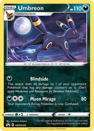 Umbreon (SWSH129) [Sword & Shield: Black Star Promos] | Dragon's Lair Comics and Fantasy Houston TX