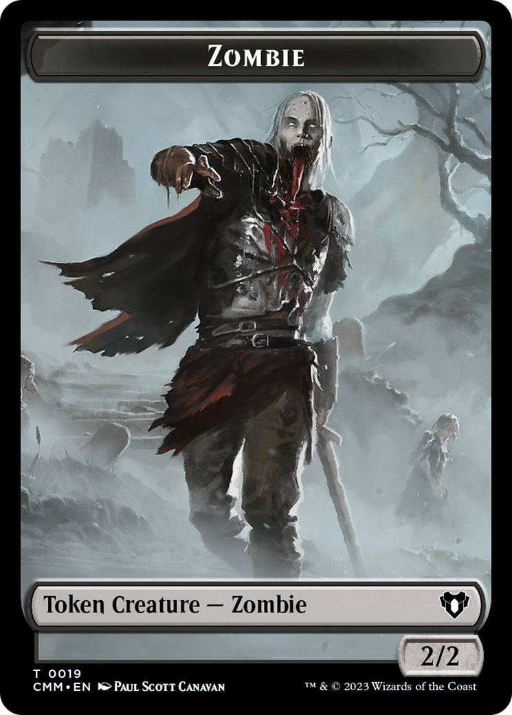 Zombie Token (19) [Commander Masters Tokens] | Dragon's Lair Comics and Fantasy Houston TX