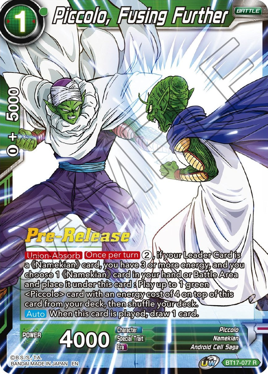 Piccolo, Fusing Further (BT17-077) [Ultimate Squad Prerelease Promos] | Dragon's Lair Comics and Fantasy Houston TX