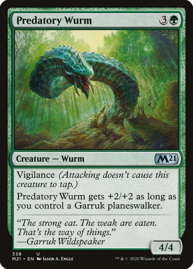 Predatory Wurm [Core Set 2021] | Dragon's Lair Comics and Fantasy Houston TX