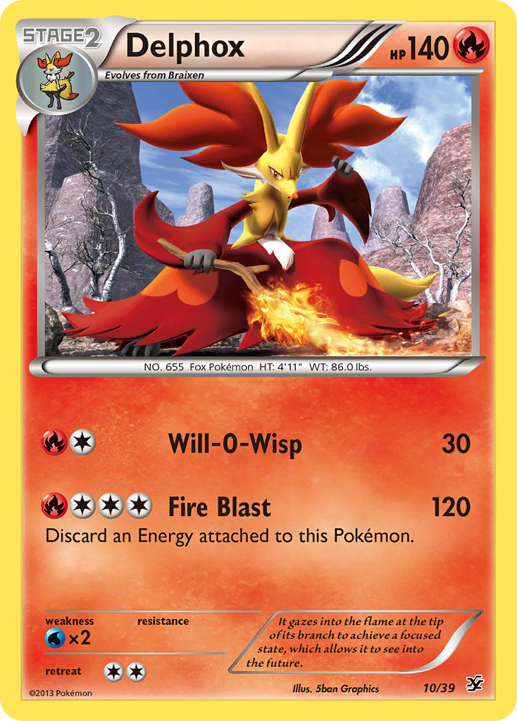 Delphox (10/39) [XY: Kalos Starter Set] | Dragon's Lair Comics and Fantasy Houston TX