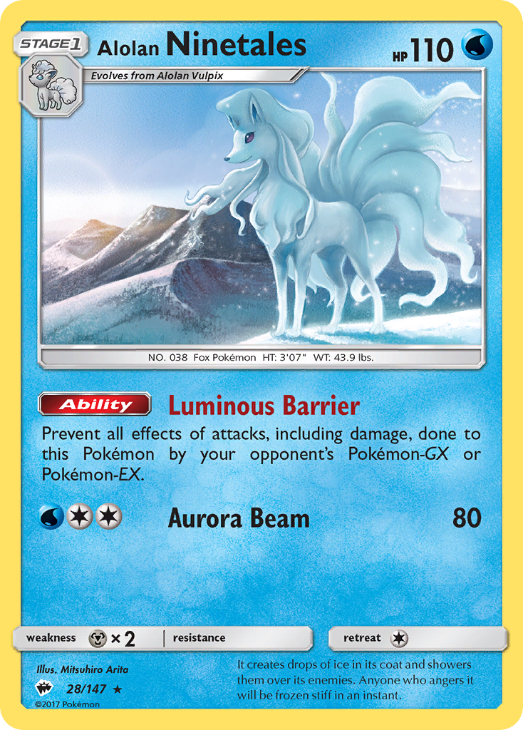 Alolan Ninetales (28/147) [Sun & Moon: Burning Shadows] | Dragon's Lair Comics and Fantasy Houston TX