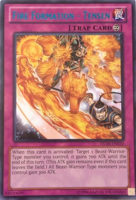 Fire Formation - Tensen (Blue) [DL18-EN020] Rare | Dragon's Lair Comics and Fantasy Houston TX