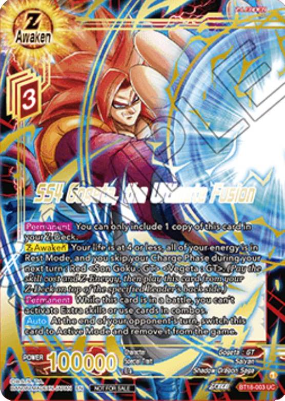 SS4 Gogeta, the Ultimate Fusion (Zenkai Cup 2022 Champion) (BT18-003) [Tournament Promotion Cards] | Dragon's Lair Comics and Fantasy Houston TX