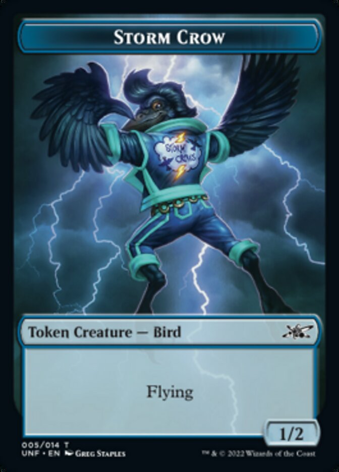 Storm Crow Token [Unfinity Tokens] | Dragon's Lair Comics and Fantasy Houston TX