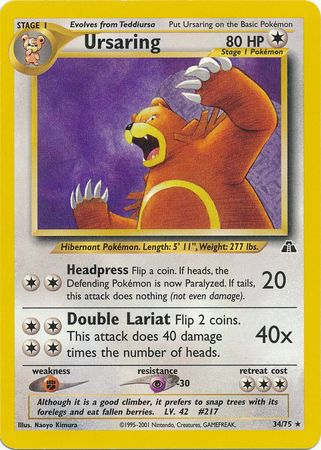 Ursaring (34/75) [Neo Discovery Unlimited] | Dragon's Lair Comics and Fantasy Houston TX