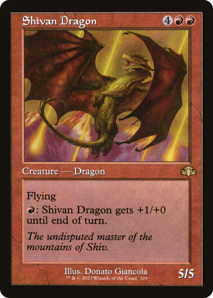 Shivan Dragon (Retro) [Dominaria Remastered] | Dragon's Lair Comics and Fantasy Houston TX