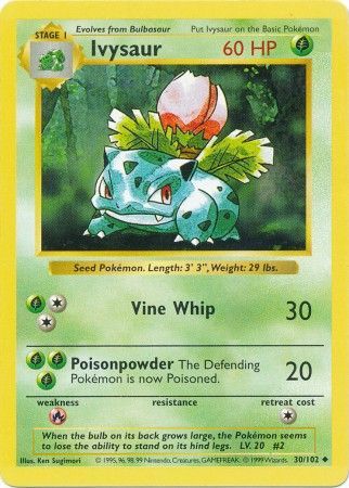 Ivysaur (30/102) [Base Set Shadowless Unlimited] | Dragon's Lair Comics and Fantasy Houston TX