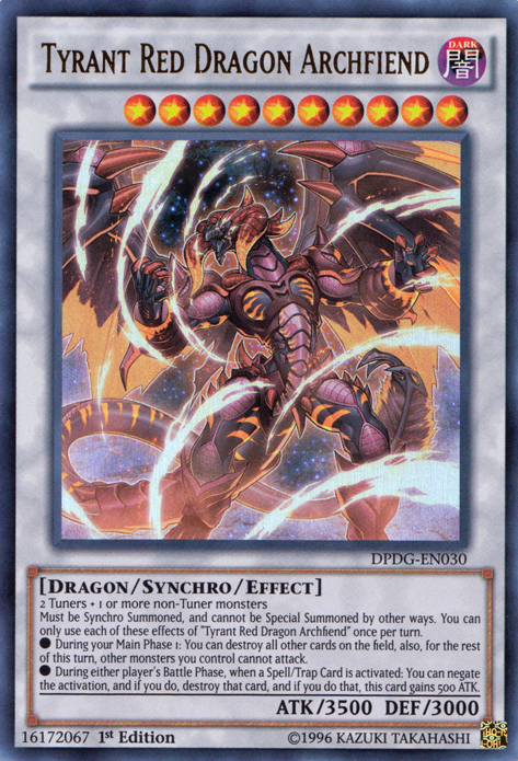 Tyrant Red Dragon Archfiend [DPDG-EN030] Ultra Rare | Dragon's Lair Comics and Fantasy Houston TX