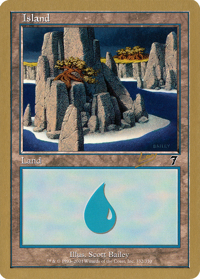 Island (rl332) (Raphael Levy) [World Championship Decks 2002] | Dragon's Lair Comics and Fantasy Houston TX