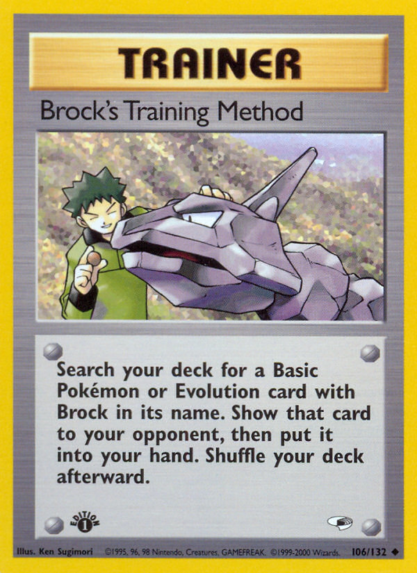 Brock's Training Method (106/132) [Gym Heroes 1st Edition] | Dragon's Lair Comics and Fantasy Houston TX