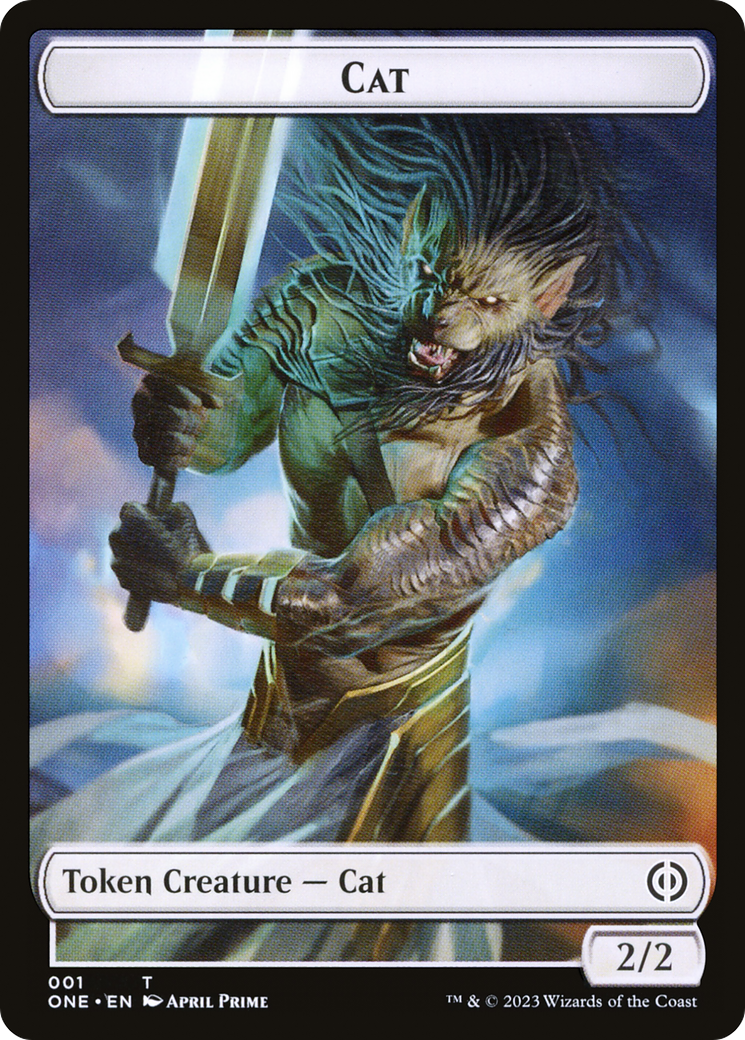 Cat Token [Phyrexia: All Will Be One Tokens] | Dragon's Lair Comics and Fantasy Houston TX