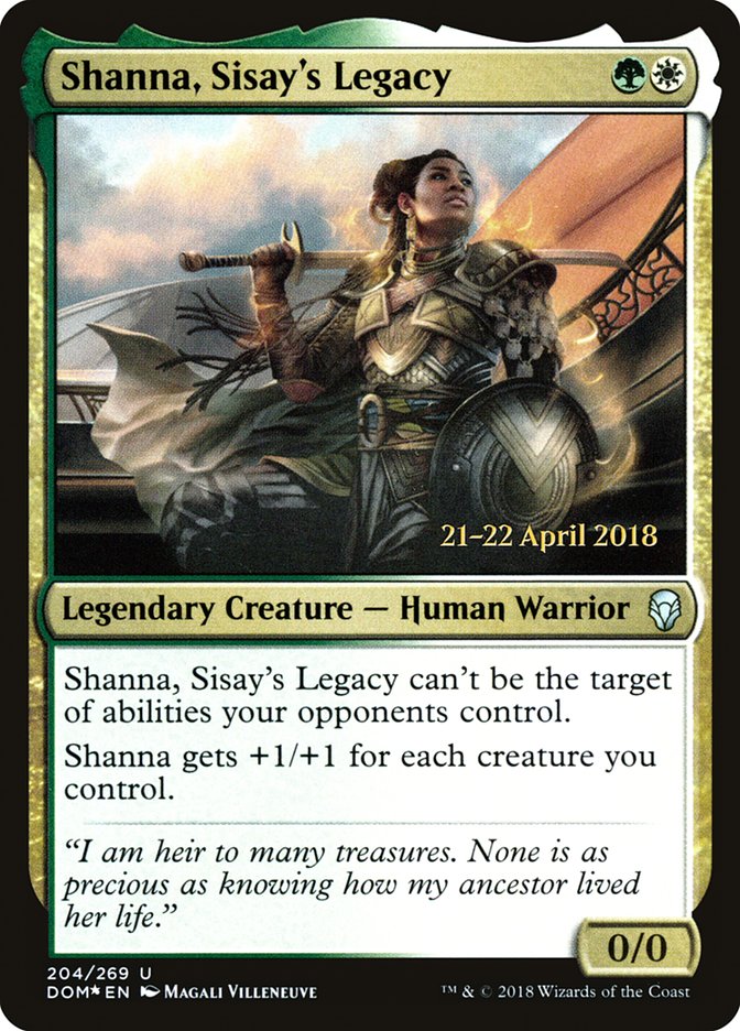 Shanna, Sisay's Legacy [Dominaria Prerelease Promos] | Dragon's Lair Comics and Fantasy Houston TX