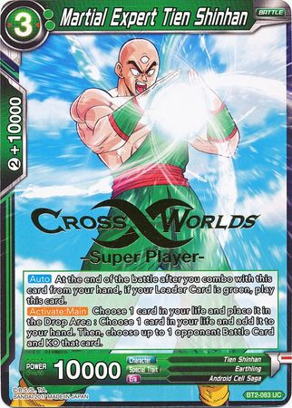 Martial Expert Tien Shinhan (Super Player Stamped) (BT2-083) [Tournament Promotion Cards] | Dragon's Lair Comics and Fantasy Houston TX