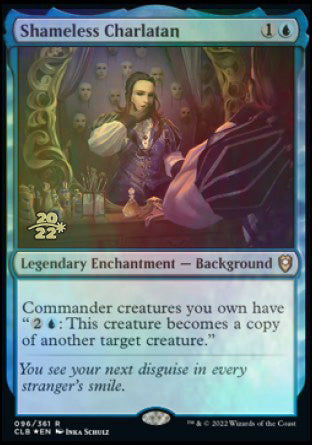 Shameless Charlatan [Commander Legends: Battle for Baldur's Gate Prerelease Promos] | Dragon's Lair Comics and Fantasy Houston TX